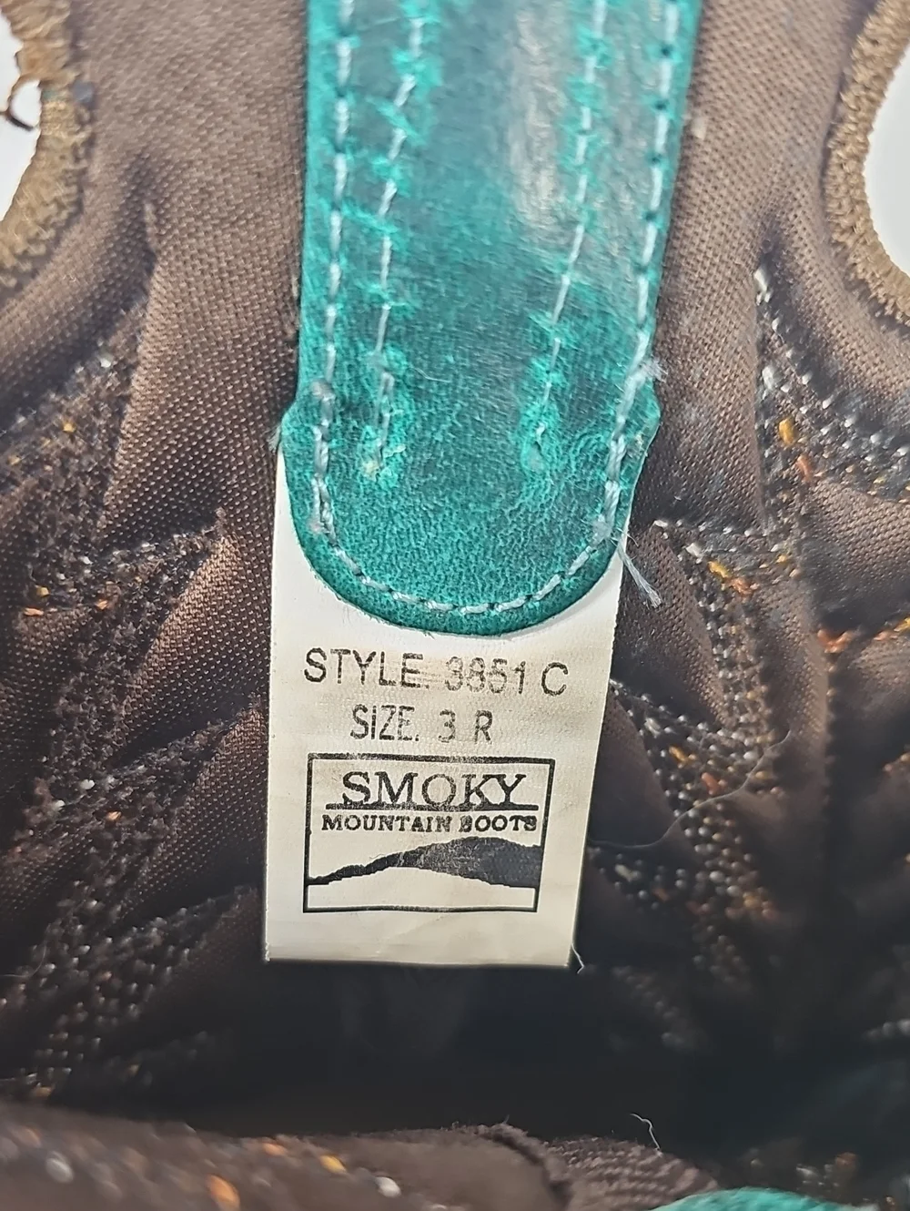 Smoky Mountain Jesse 3851C Kids 3R Brown Turquoise Leather Cowboy Boots Cowgirl